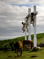 Crucifiction. This is on a hill overlooking the Basque town of Ainhoa.