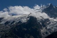 Cloud over glacier .. French Alps